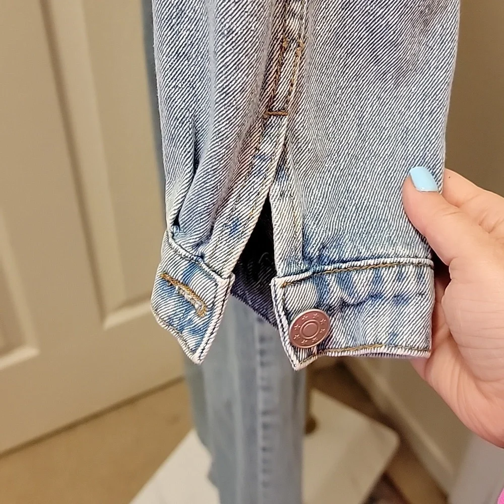 Light Blue Denim Jumpsuit - Picture 4 of 5